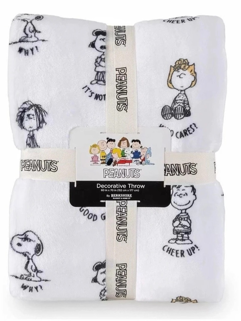 Peanuts Character Plush Throw Blanket - 60” x 70